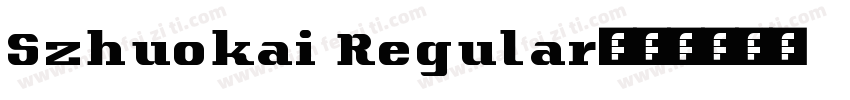 Szhuokai Regular字体转换